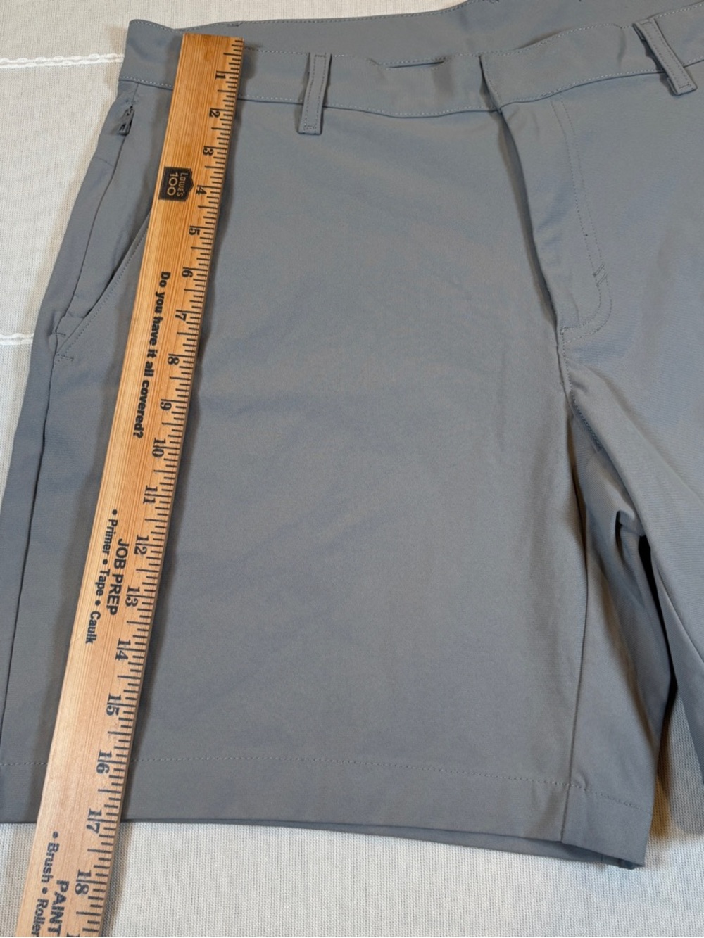 NWT Fabletics Men's Gray The Only Short Size 34 Athletic Gym Golf Stretch - Picture 9 of 9